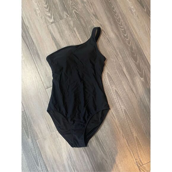 NWOT black one shoulder one piece swimsuit Size Small - Picture 1 of 7